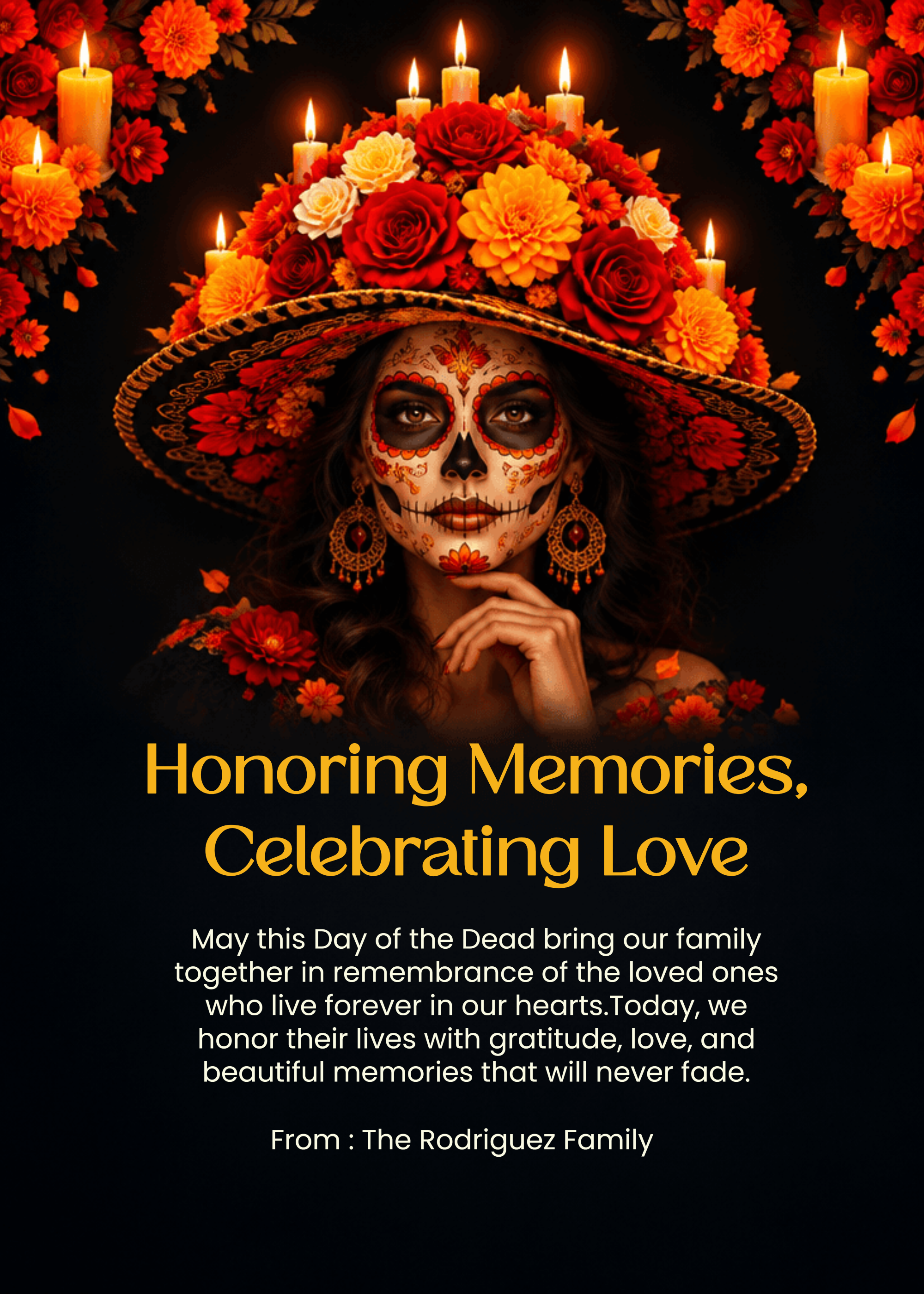 Day of the Dead Wishes Template Day of the Dead Wishes Template to Edit Online