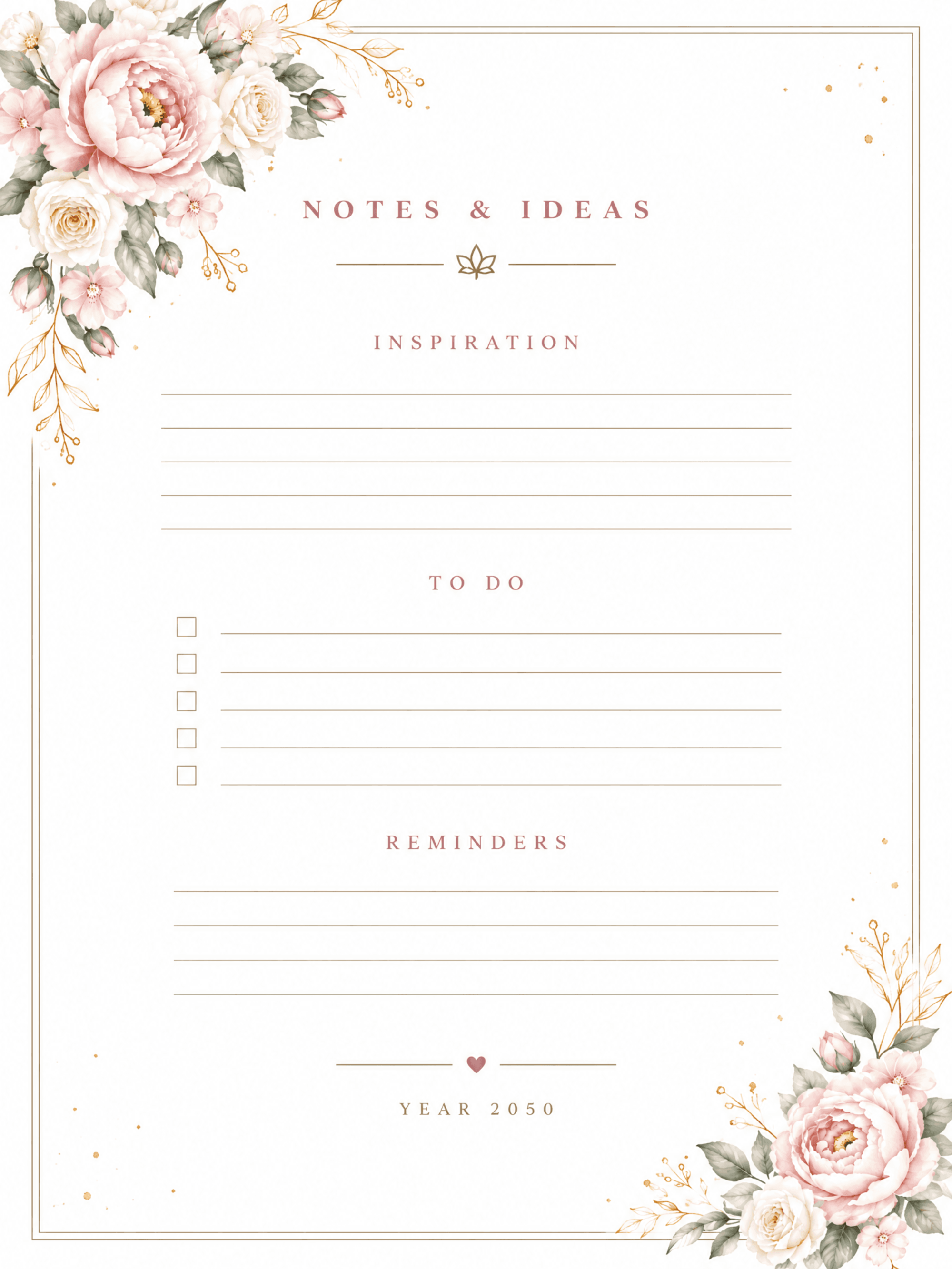 Free Floral Wedding Planner Template to Edit Online