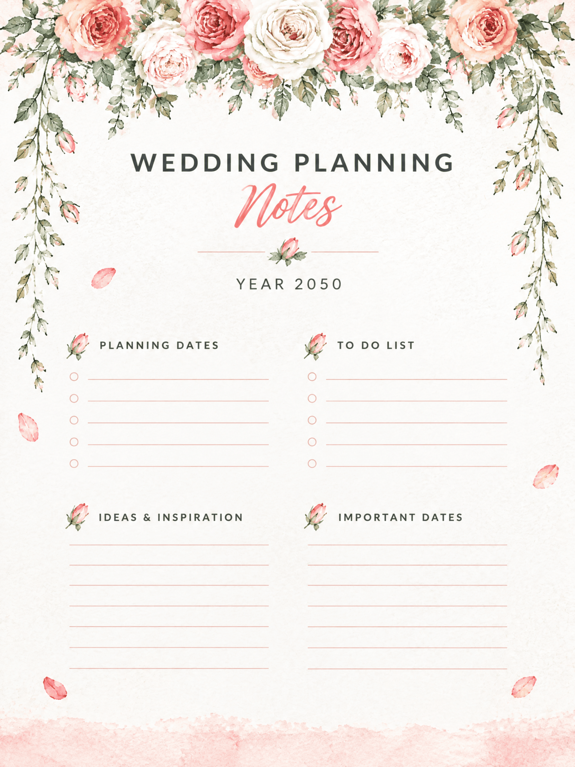 Free Vintage Wedding Planner Template to Edit Online