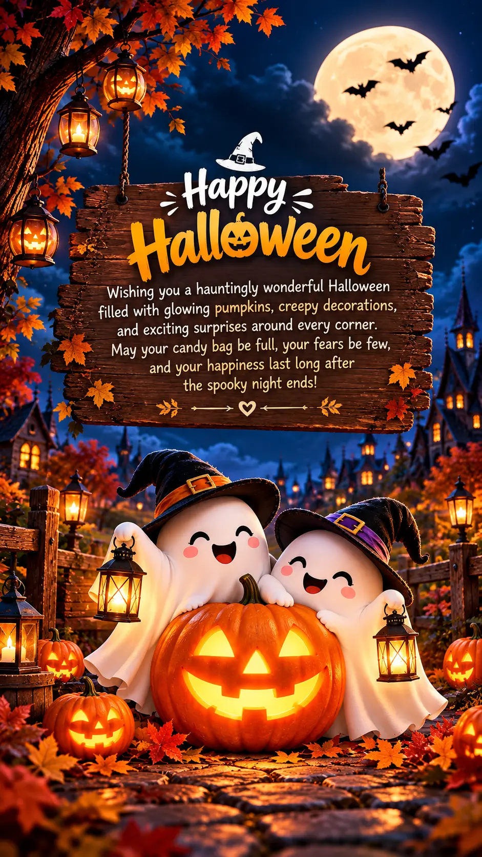 Free Halloween Company Wishes Poster to Edit Online
