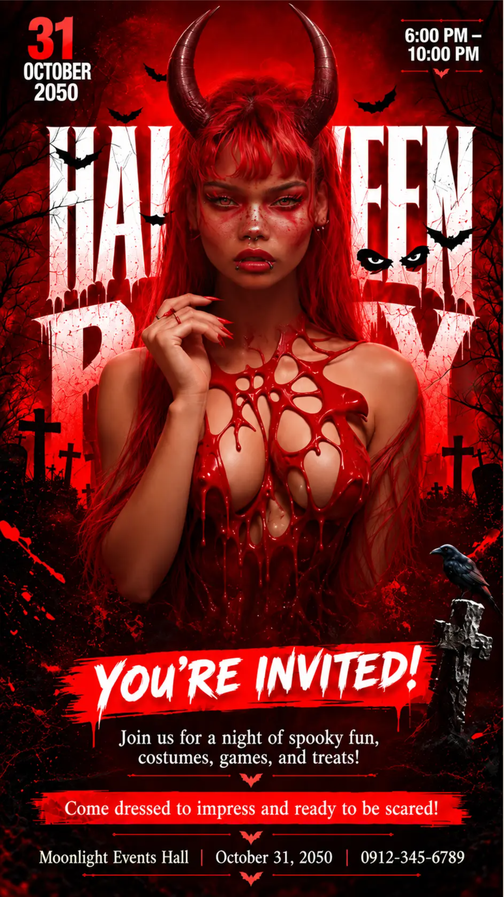 Free Halloween Party and Event Invitation Poster to Edit Online Free Halloween Party and Event Invitation Poster to Edit Online