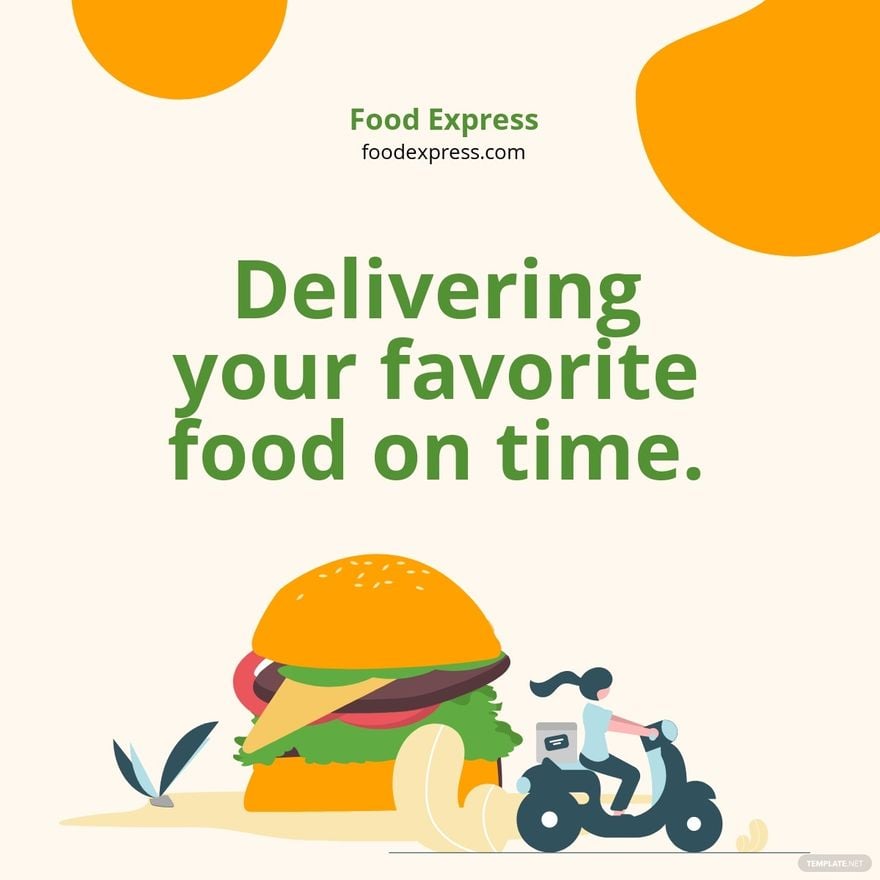 Free Food Delivery Linkedin Post Template
