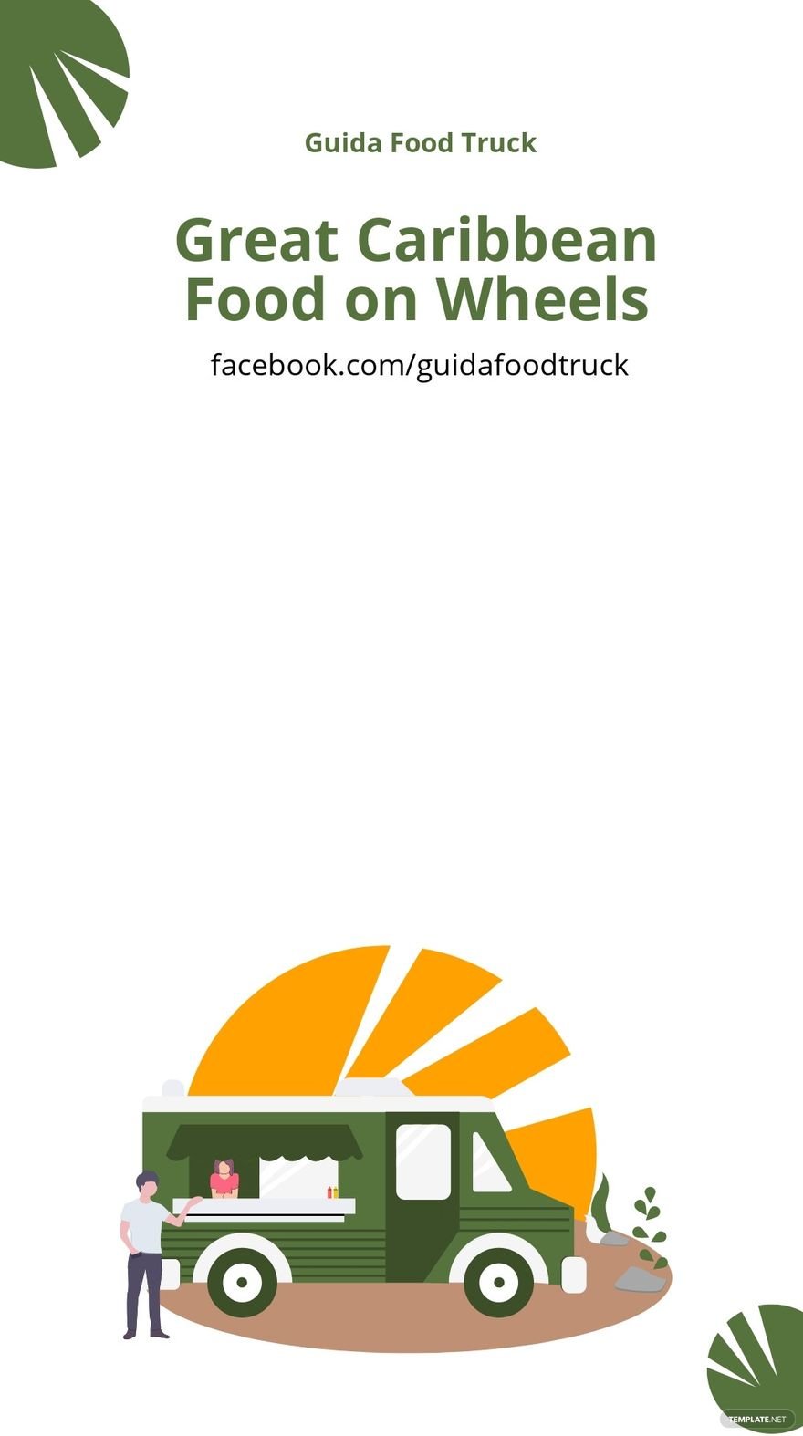 Free Food Truck Whatsapp Post Template