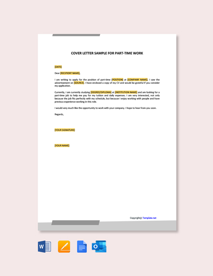 Free Cover Letter Sample for Part