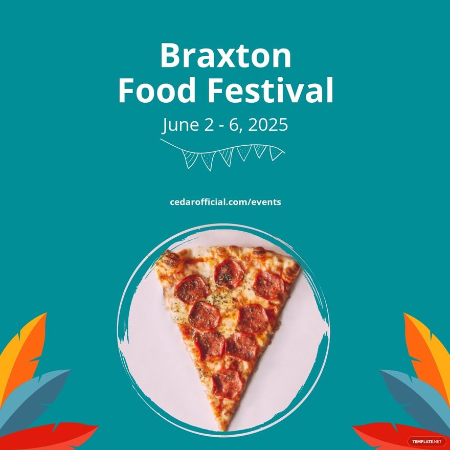 Food Festival Linkedin Post Template