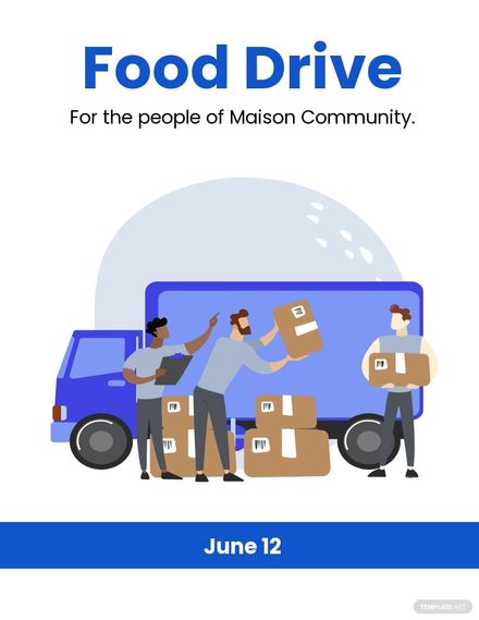 Printable Editable Food Drive Flyer