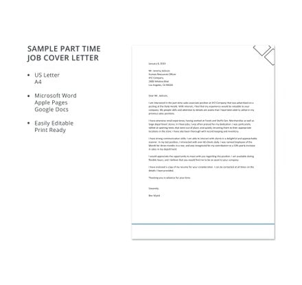 cover letter for first time worker
