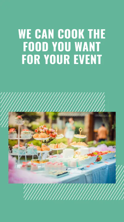 Free Food Catering Instagram Story Template to Edit Online