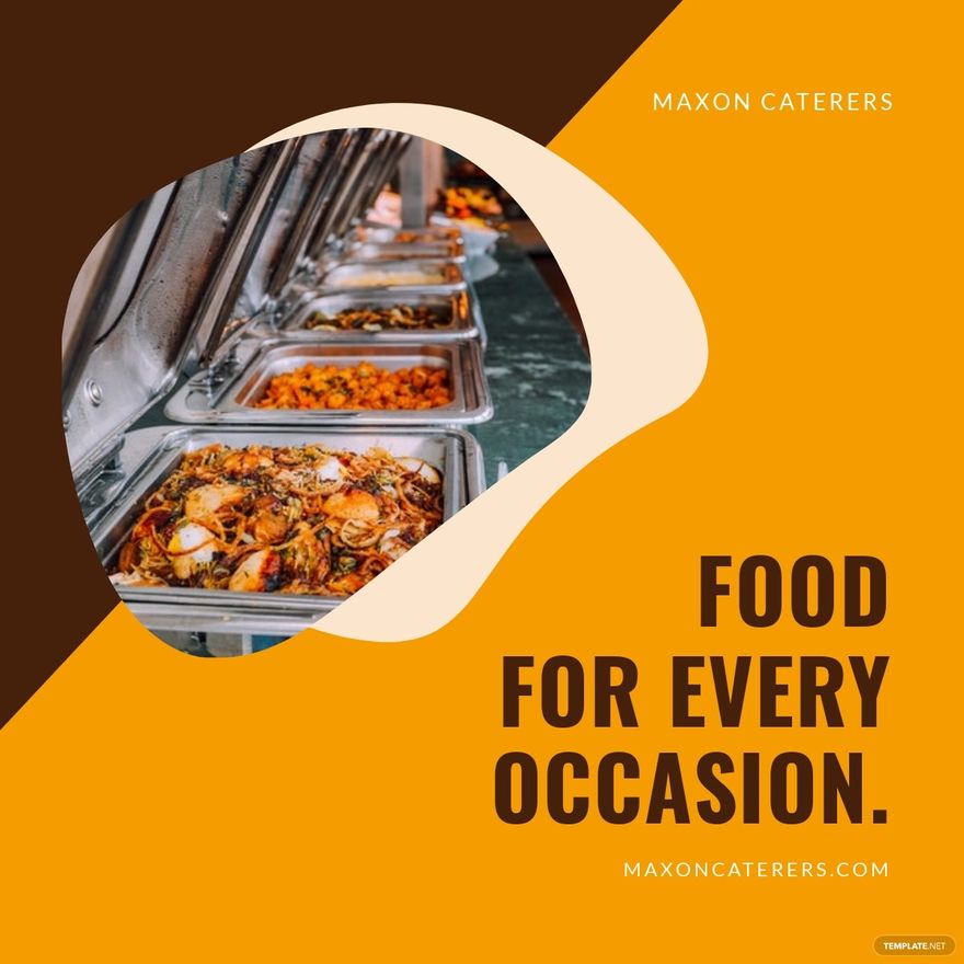 Free Food Catering Linkedin Post Template