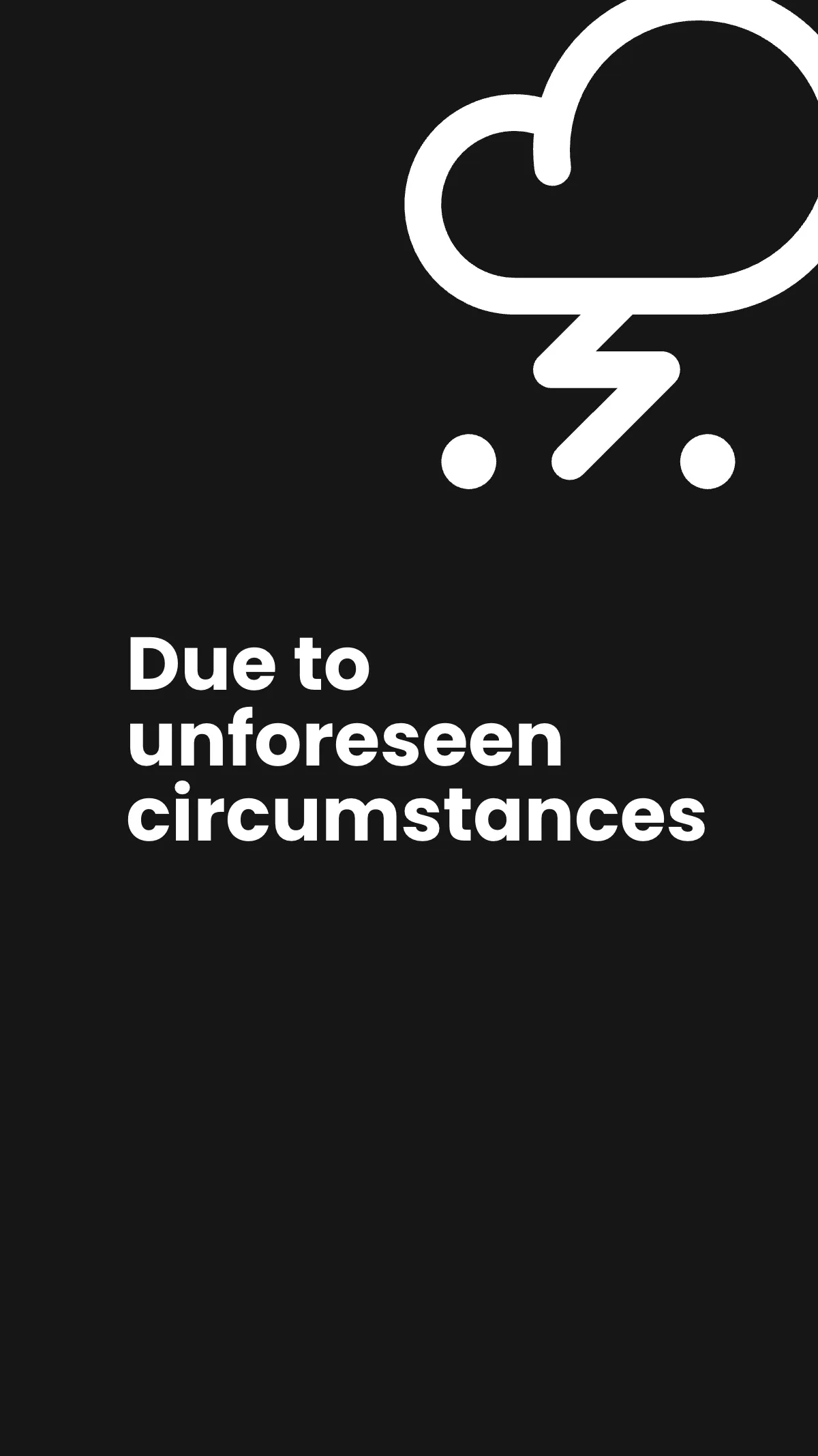 Free Event Cancellation Whatsapp Story Template to Edit Online