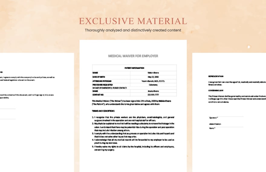 Medical Waiver Form Template