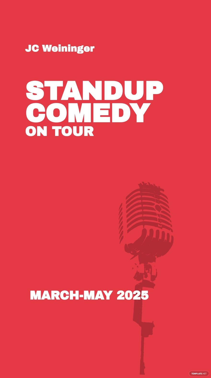 Free Standup Comedy Facebook Story Template