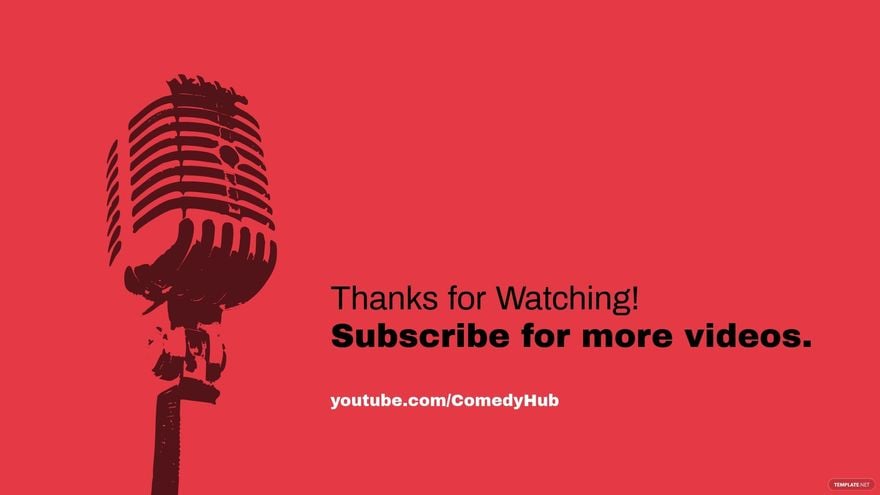 Comedy Show Youtube End Screen Template
