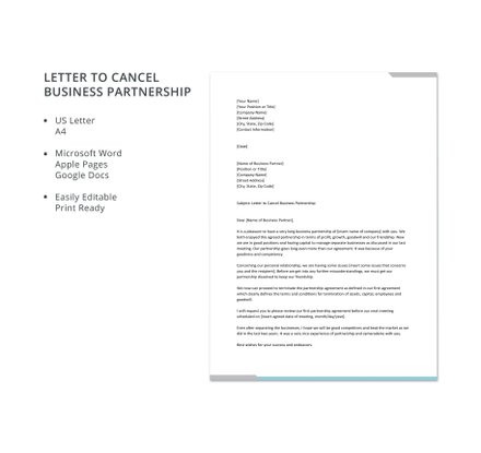 Letter for Closing a Business Template: Download 700+ Letters in Word ...