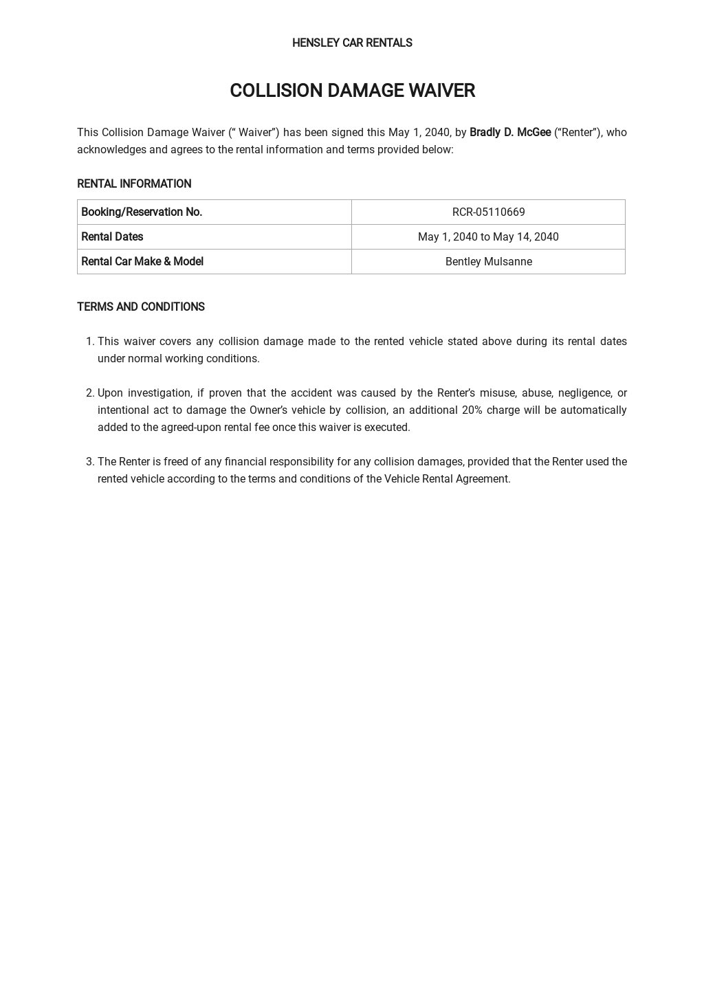 Collision Damage Waiver Template.jpe