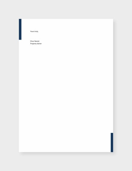 Free Property Transfer Letter Template - Word 