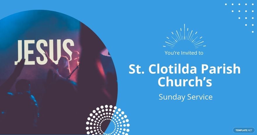 Church Sunday Service Facebook Post Template