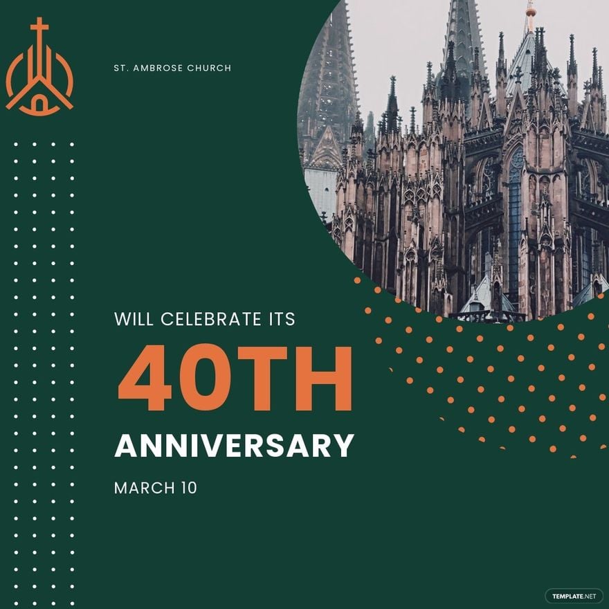 Church Anniversary Instagram Post Template