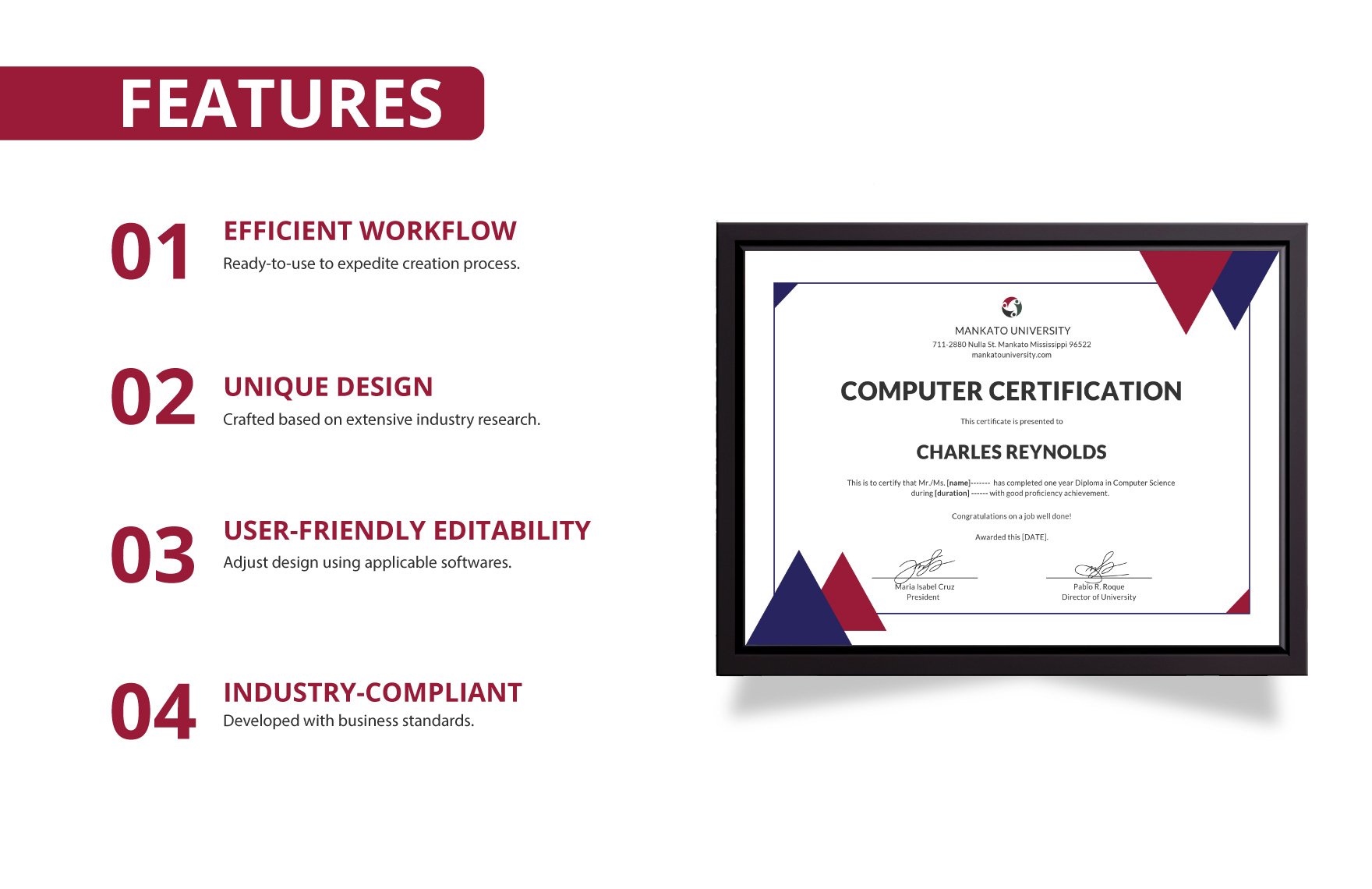 Sample Computer Diploma Certificate Template