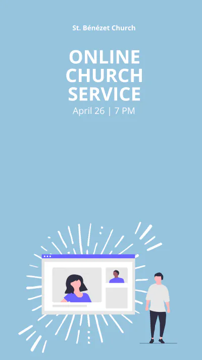 Free Online Church Service Instagram Story Template to Edit Online