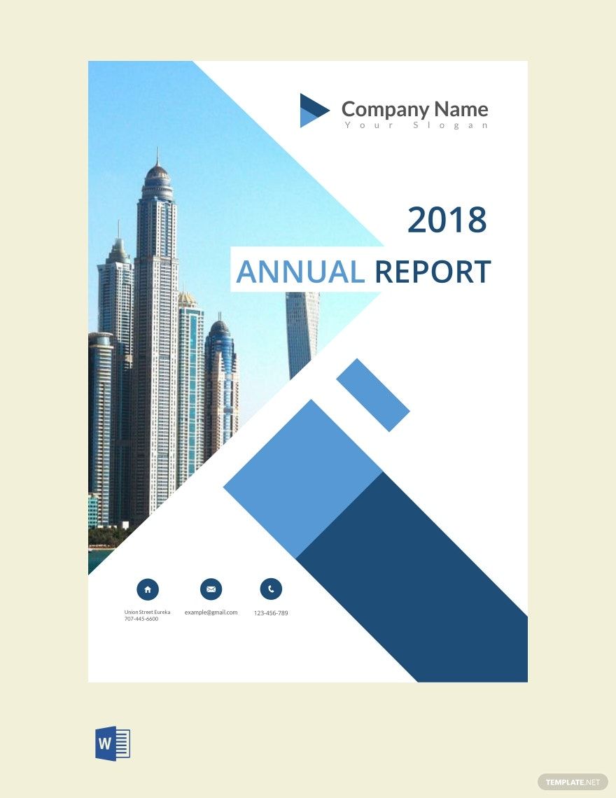 Annual Report Cover Page Template in Word, Google Docs, Apple Pages