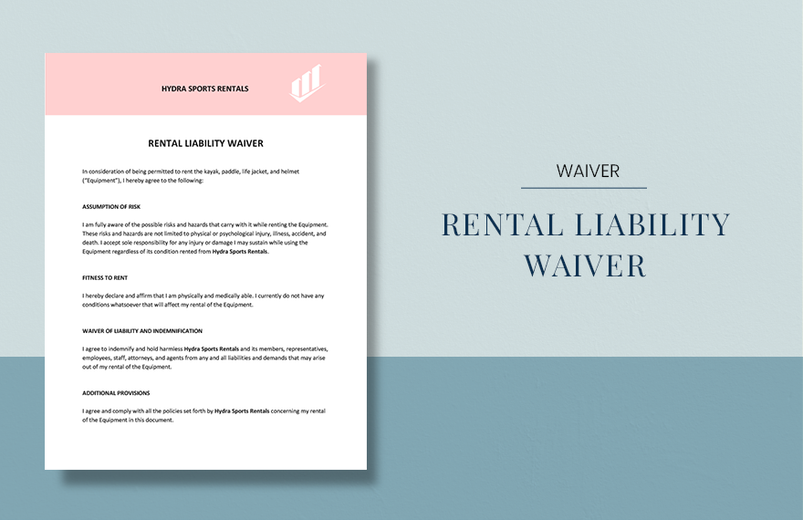 Bike Rental Agreement And Waiver Template in Word Google Docs