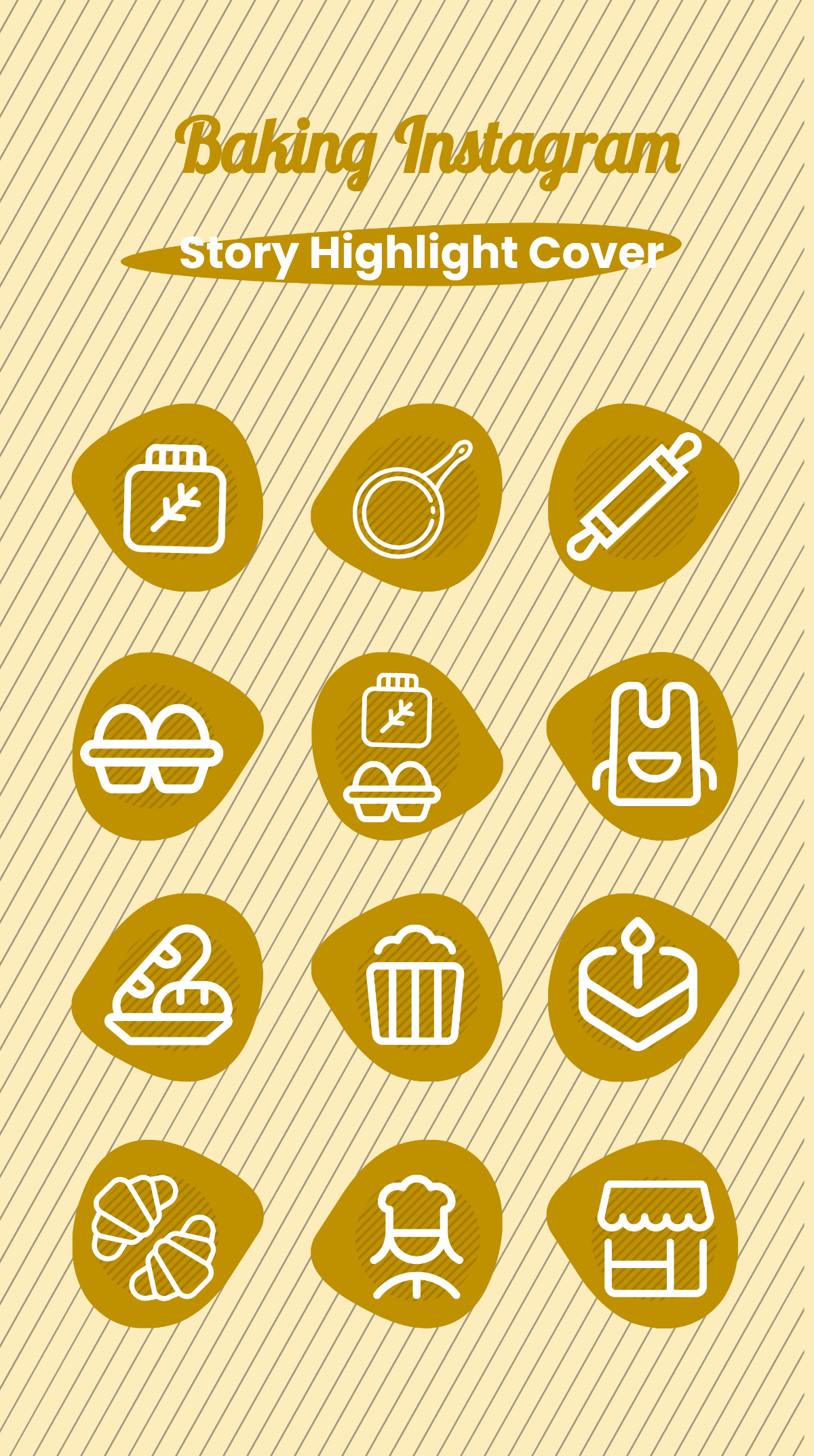 Free Baking Instagram Story Highlight Cover Template to Edit Online