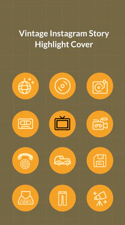 Free Vintage Instagram Story Highlight Cover Template to Edit Online