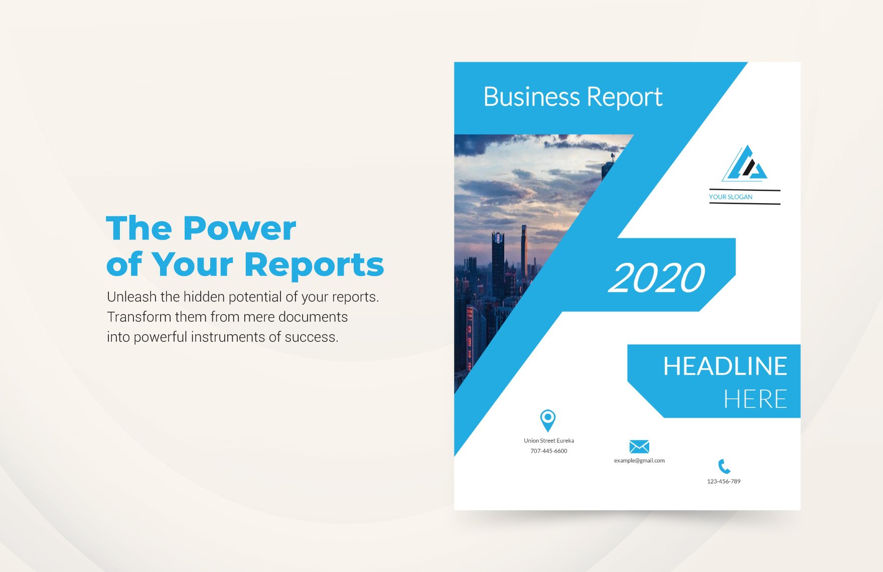 Business Report Cover Page Template
