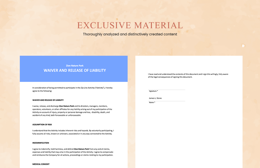 Sample Waiver And Release Template