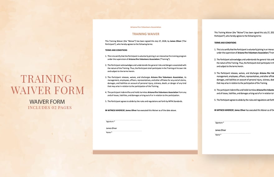 Free Training Waiver Form Template