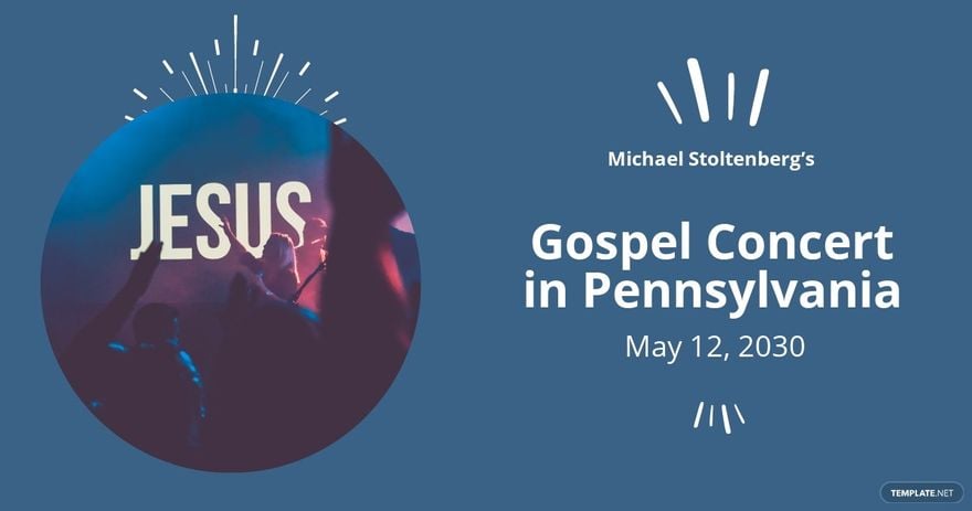Free Gospel Concert Facebook Post Template