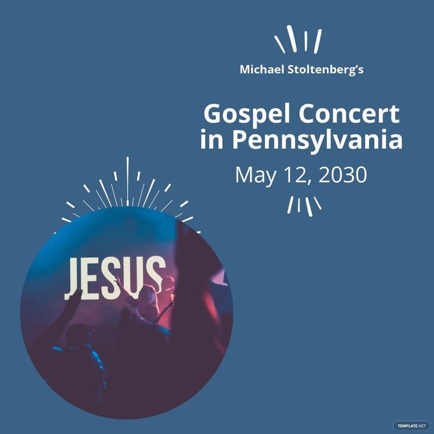 Free Gospel Concert Linkedin Post Template