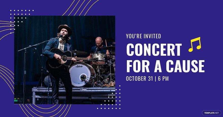 Free Concert Invitation Facebook Post Template