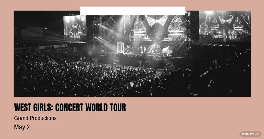 Free Concert Tour Facebook Post Template