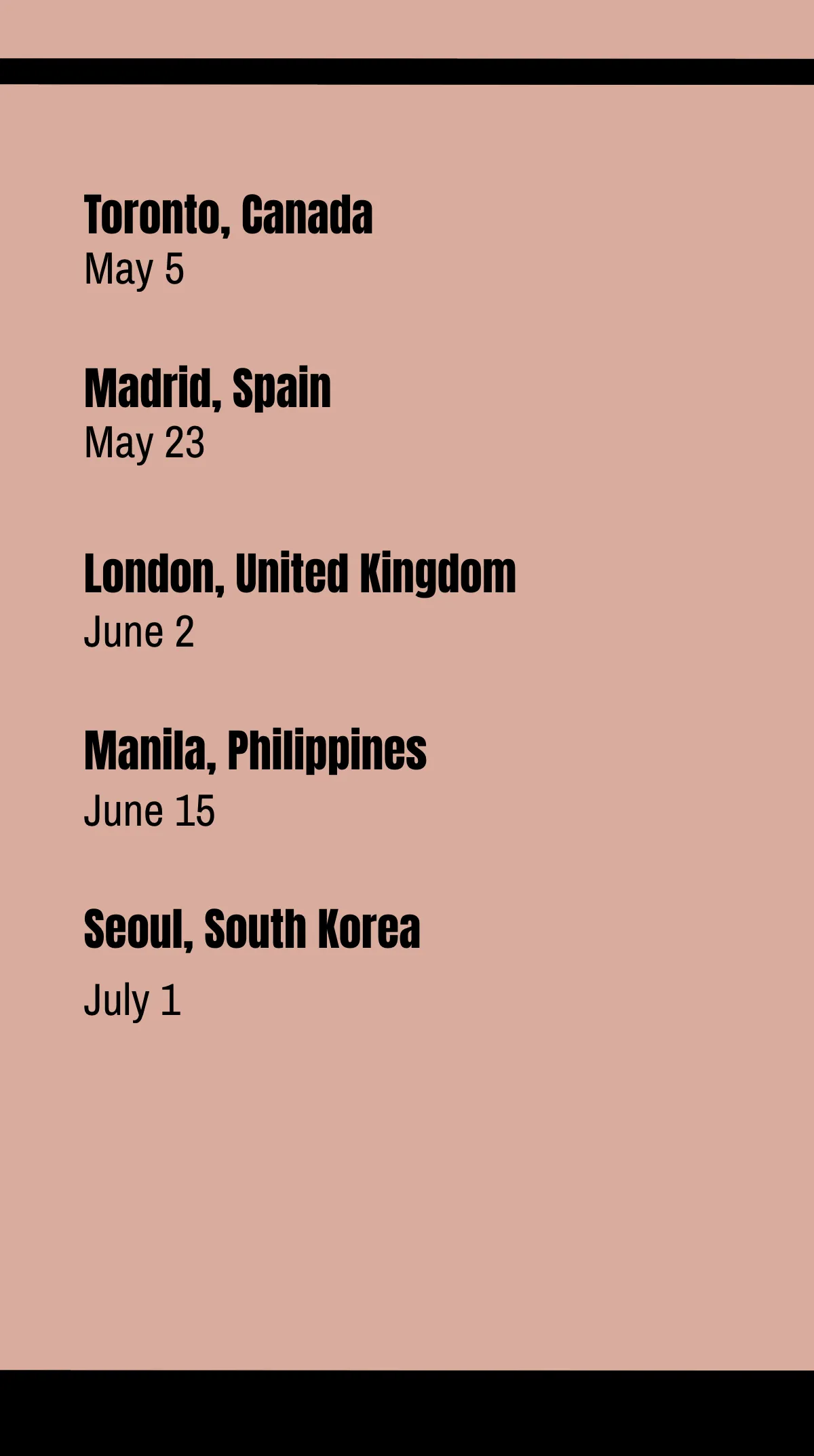 Free Concert Tour Instagram Story Template to Edit Online