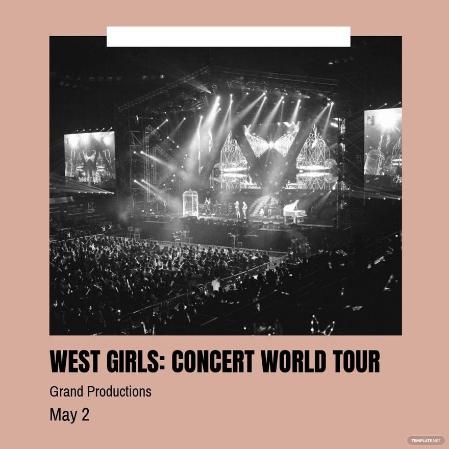 Free Concert Tour Linkedin Post Template
