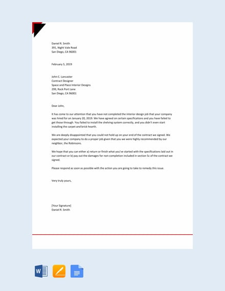 FREE Claim Letter for Damaged Goods Template - Word | Google Docs