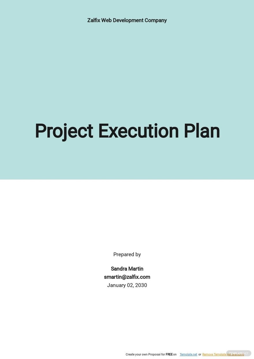 Execution Plans Templates Format, Free, Download