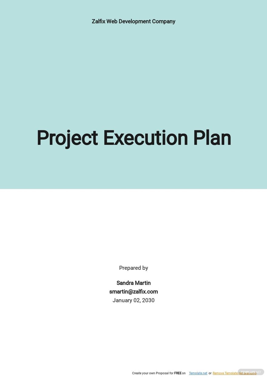 Sales Execution Plan Template