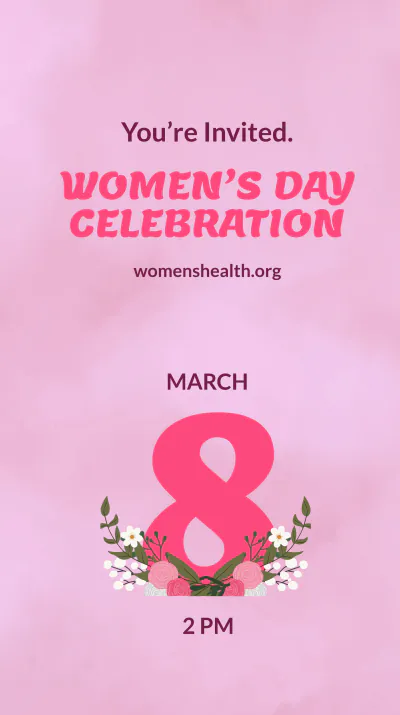 Free Women's Day Event Instagram Story Template to Edit Online