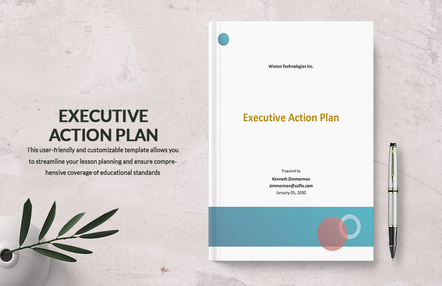 Executive Action Plan Template in Word, Google Docs, Apple Pages