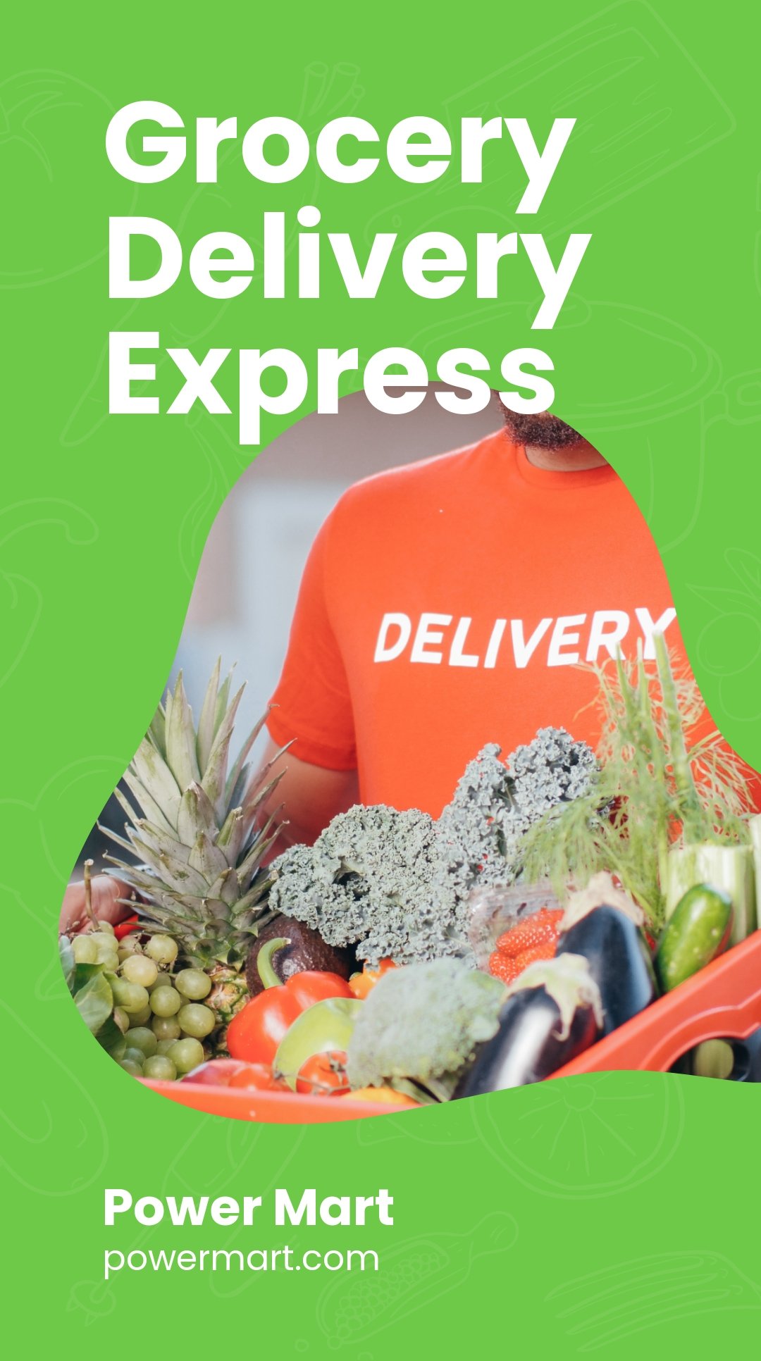 Grocery Delivery Whatsapp Post Template
