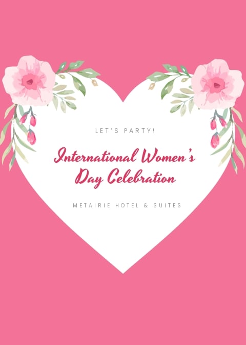 Womens Day Celebration Card Template