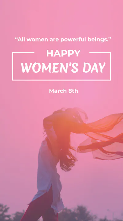 Free Women's Day Quote Instagram Story Template to Edit Online