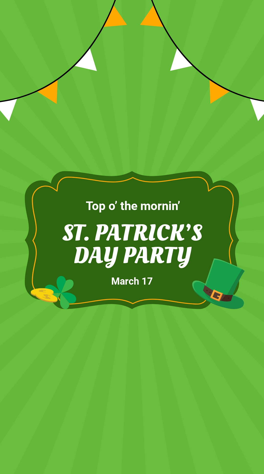 Free St. Patricks Day Party Instagram Story Template