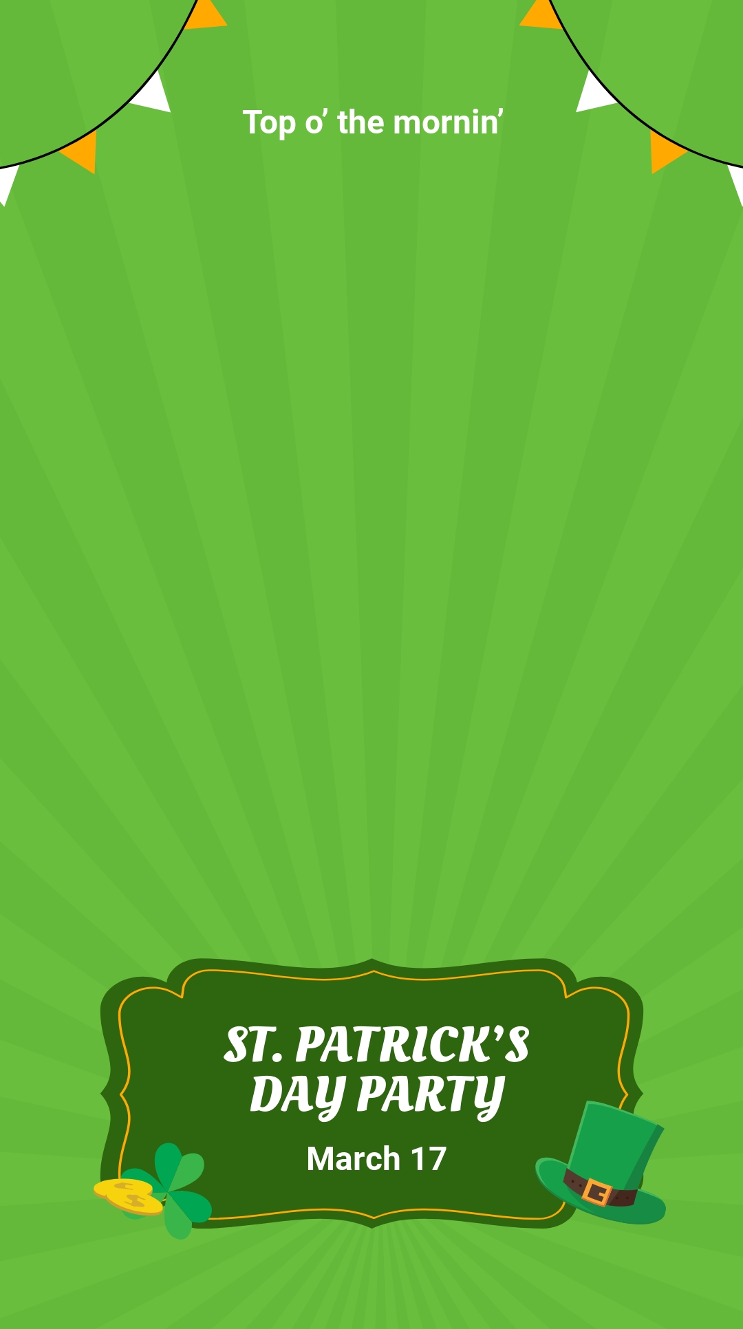 St. Patricks Day Party Snapchat Geofilter Template