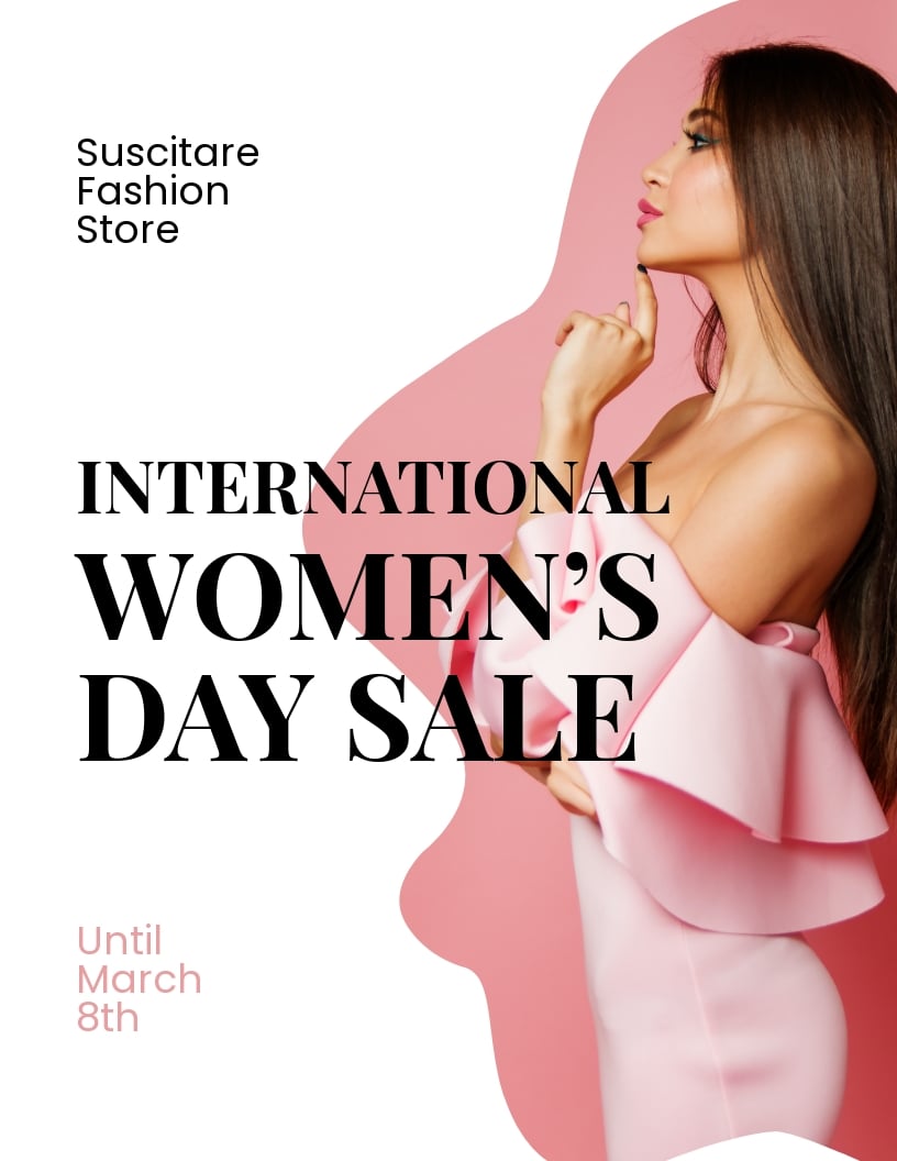 Free International Women's Day Sale Flyer Template