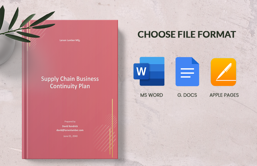 Supply Chain Business Continuity Plan Template
