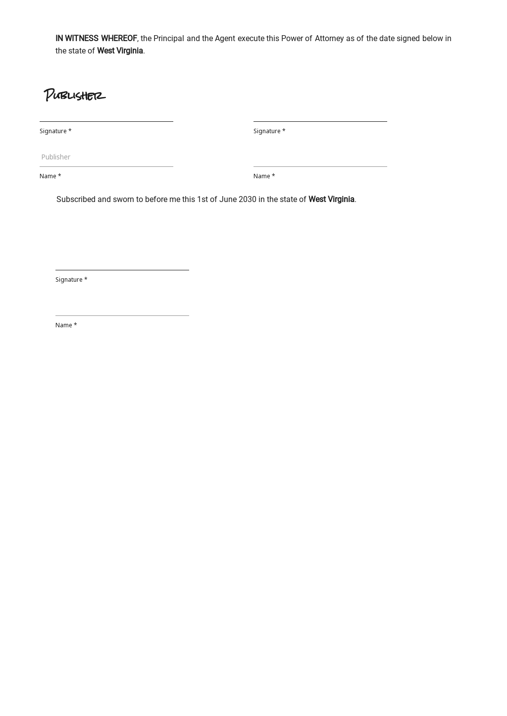 Temporary Health Care Power of Attorney Form Template [Free PDF] - Word